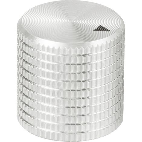 TRU COMPONENTS TC-11613848 Tête de bouton rotatif avec marquage argent (Ø x H) 17 mm x 17 mm alumini (1/4)