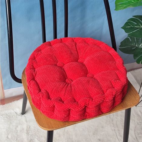 Coussin Au Grains De Maïs - Assise Ronde En Velours Côtelé Épais - Pour Méditation Lecture Sol Chaise Canapé - 50 cm - 1 Pièce (1/5)