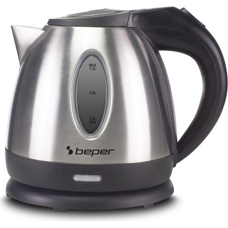 BEPER P101BOL001 Bollitore Elettrico 1630 W 1,2 L Acciaio e Plastica colore Nero (1/5)