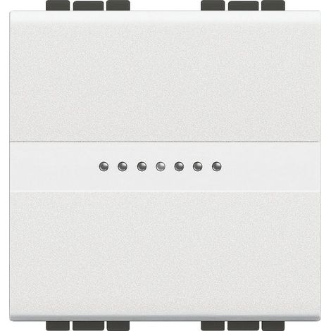 Poussoir Axial LIVINGLIGHT 2 Modules Borne Automatique Blanc BTICINO BTN4055M2AN