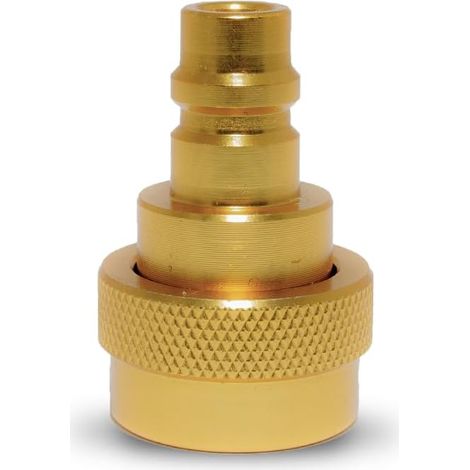Adaptateur basse pression (LP) pour climatisation automobile - Adaptateur de raccordement en laiton pour l'entretien des climatisations automobiles à partir de l'année de construction 2017