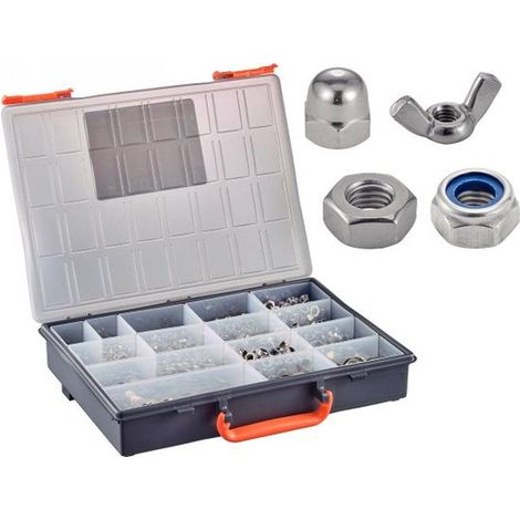 Coffret 1140 Pcs Écrous M3 à M16 mm - Inox A2 - D-Work (1/5)