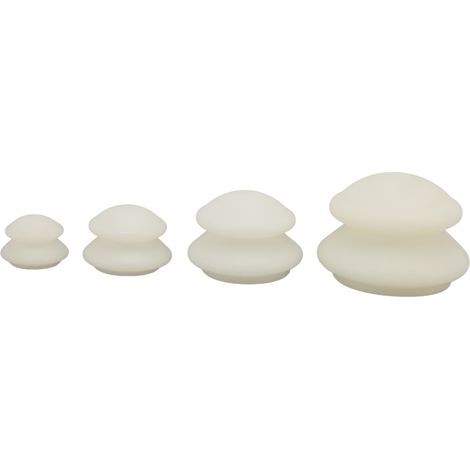Ensemble de 4 ventouses pour la thérapie par ventouses à forte aspiration pour les soins de la peau, la relaxation et un sommeil réparateur.
