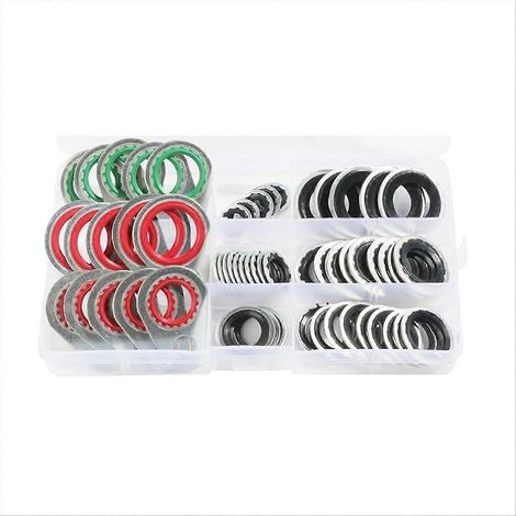 Kit Joints Toriques A/C Auto, 30 Pièces Gaskets de Rechange, Assortiment O-Rings Universel pour Climatisation Véhicule, Joint d'Étanchéité Silicone, Diamètres Multiples (1/5)