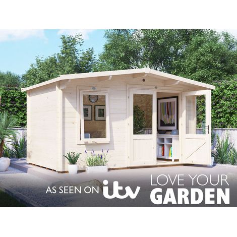 Dunster House Log Cabin, W4m x D2.5m / W13' x D8', Severn (1/5)