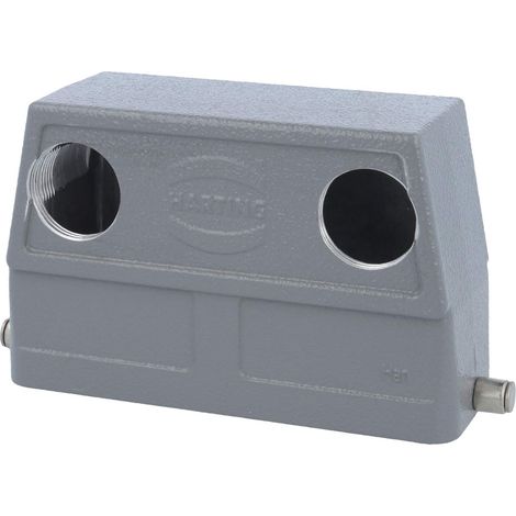 HARTING Han 24B Capot haut, 2xM25 sortie de câble avant, pour 1 étrier (sur la partie inférieure) Presse-étoupe M25 Plage de serrage 9,0 mm - 17,0 mm - 1 Stück (1/3)