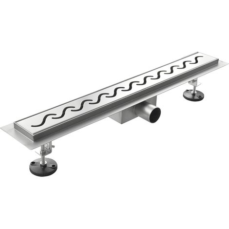 Canalina di scarico a pavimento in acciaio inox mod. Surf 100x7 cm