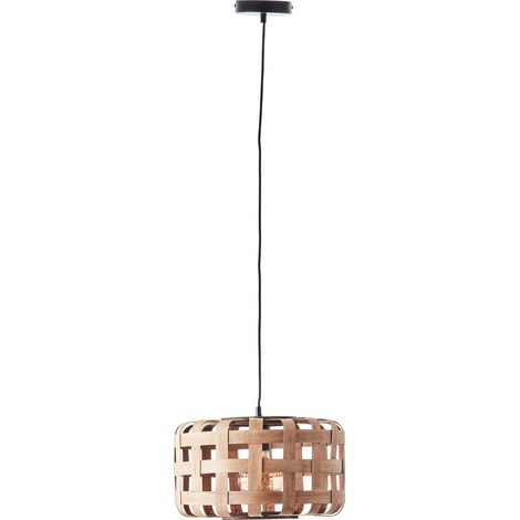 [GEBRAUCHT] B-Ware Brilliant Hängeleuchte Woodline Bambusschirm Einflammig Deckenlampe Lampe Spot