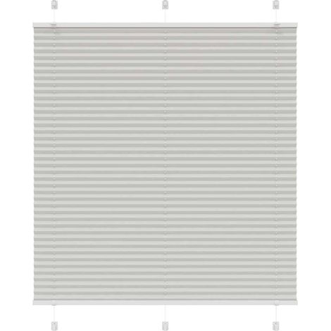 Plissee Hellgrau 115x150 cm Stoffbreite 114,4 cm Polyester