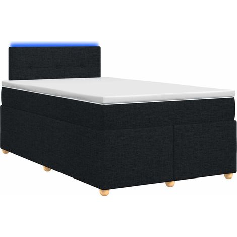 Maison Exclusive - Letto box spring con materasso Nero 120 x 200 cm Tessuto (1/5)