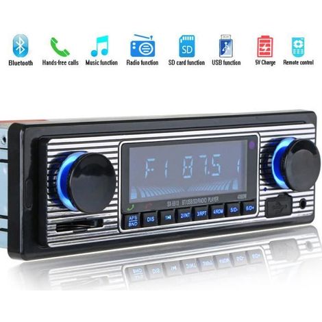 Autoradio Bluetooth - Non spécifié - Lecteur MP3 - Panneau en métal brossé - 4 canaux - Double-Din (1/4)