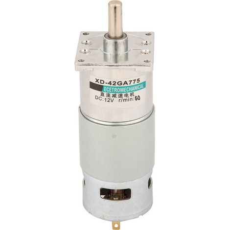 XD‑42GA775 Micro Moteur à Engrenage CC Moteur à Grande Torsion à Vitesse Réglable avec Support (50 tr/min 12 V)
