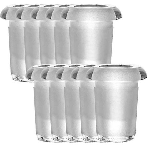 10 Pcs, mini réducteur de transfert d’adaptateur de givre blanc en verre pour tube à essai de laboratoire de chimie (10.0mm femelle T (1/5)