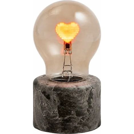 Tischlampe mit Herz Ø8 × H13,5 cm