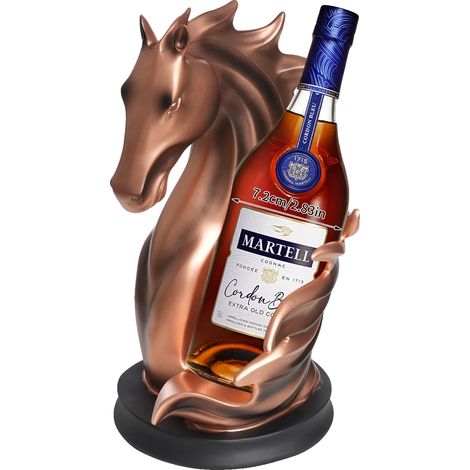 Porte-bouteille de vin, Design artistique, Matériau en résine durable, Cuivre Rouge (1/2)