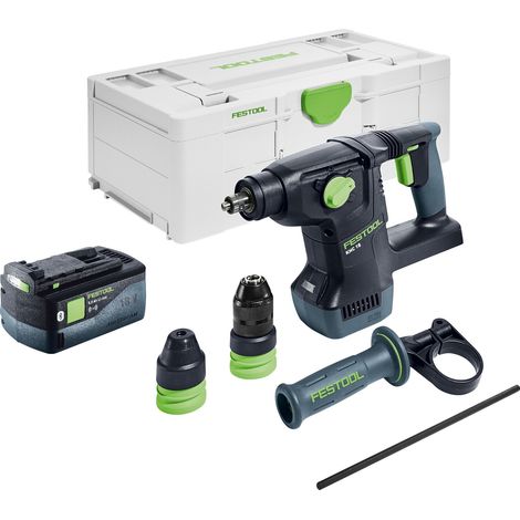 Martillo combinado sin cable Festool KHC 18 EB-Basic 18 V 2,6 J SDS-Plus Brushless + 1x batería recargable 5,0 Ah + Systainer - sin cargador