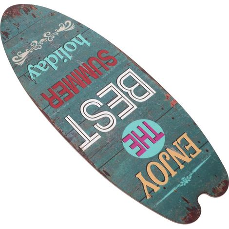 Panneau de Surf en Bois - Plaque de Planche de Surf rétro - Décoration Murale Suspendue,Vert (1/5)