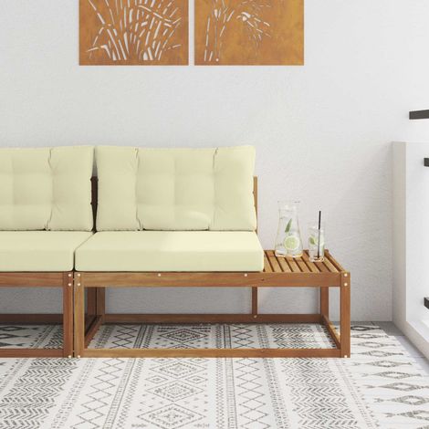 vidaXL Divano Esterno Finale con cuscino Naturale 115 x 83 x 73
