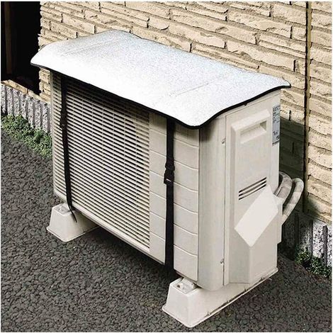 Wärmepumpenabdeckung für Außenklimaanlage, Sonnenschutz, 5 mm dicke Aluminiumfolie, UV-beständig, wasserdicht, staubdicht, mit Schnalle, geeignet für AC-Einheit (1/5)
