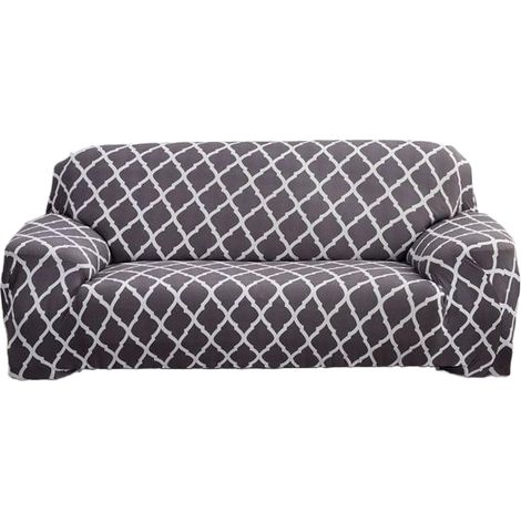 Housse de fauteuil inclinable imperméable, couleur unie, extensible, rouge vin, quatre places, 235-310 cm (1/5)