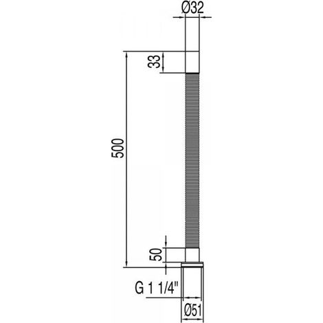 Flexible vidage Matière Laiton long. 500 mm. - TRES 913463250 (1/2)