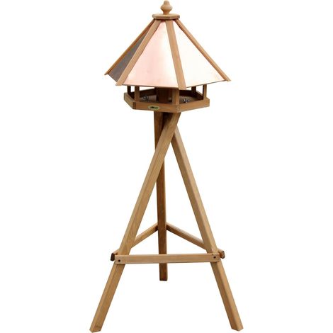 Dobar Vogelhaus mit Kupferdach 53,5 x 53,5 x 40 cm Vogelhaus