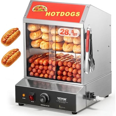Macchine per Hot Dog a Vapore 27L, Macchina per Hot Dog a Vapore