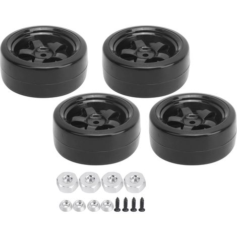 Lot de 4 pneus en caoutchouc antidérapants 63mm pour drift RC, compatibles WPL D12 1/10 voiture télécommandée. (1/5)