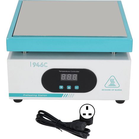 Station de préchauffage 600W, écran LED intelligent, thermostat numérique, plateforme de préchauffage électronique sécurisée 220V fiche UK. (1/5)