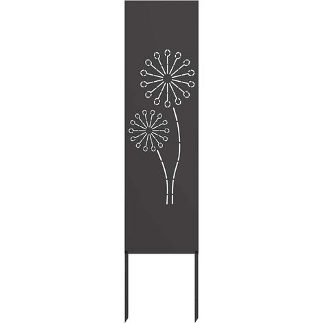 Écran de confidentialité de jardin Fretwork Noir 32 x 140 cm (1/5)