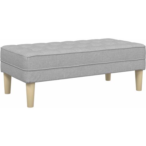 Banc intérieur avec coussin Gris nuage 113 x 57 x 39 cm tissu fr9590 - Maison La Vie (1/5)