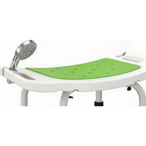 Tabouret de douche réglable 6 hauteurs alliage aluminium vert (1/5)