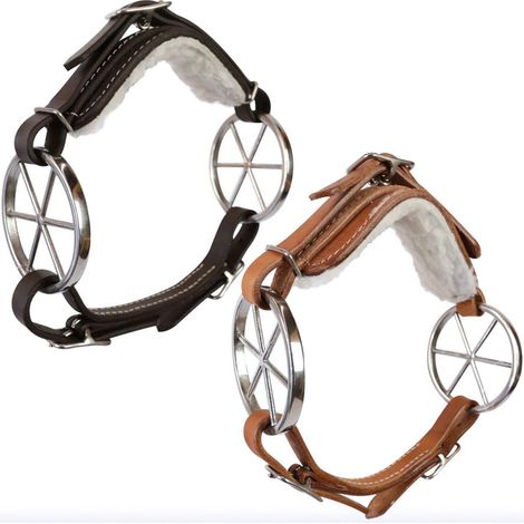 MARRONE - Hackamore Western Modell Pueblo mit Fell gefüttert und größenverstellbar (1/4)