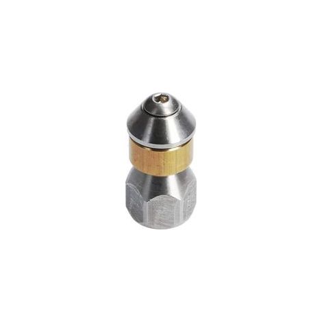 Buse rotative pour nettoyage de tuyaux de nettoyeur haute pression entrée IG acier inoxydable laiton 5800 MPa