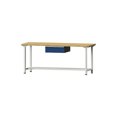 Banco de trabajo  bastidor modular  1 cajón  1 repisa  (1/4)