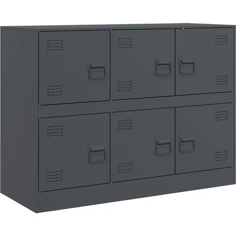 Maison Exclusive - Credenza Antracite 99x39x73 cm in Acciaio