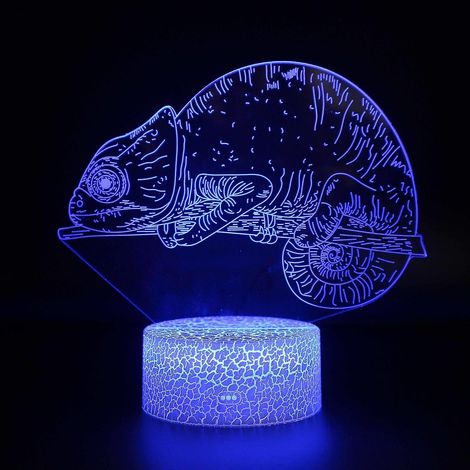 Lampe à illusion d'optique 3D, 7 couleurs, interrupteur tactile, veilleuse style déco, crée une ambiance romantique (1/5)