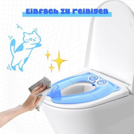 Reducteur Toilette Enfant - Pliable Antiderapant Avec Ecran Anti-eclaboussures - Pour Apprentissage Propreté - 1 Piece (1/5)