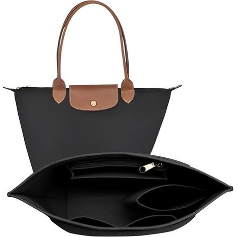 Handtaschen-Organizer，7 Fächer，21 x 17 x 13 cm，Organizer für Tragetaschen，Mehrfach-Taschen-Organizer，Geeignet für große，Schwarz (1/5)