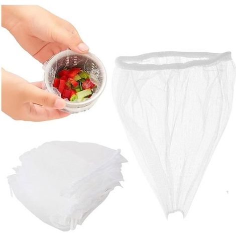 Sac de Crépine D'évier - Jetable - 200 pcs - Élasthanne de polyester - Filtre anti-blocage - Bonne élasticité (1/4)
