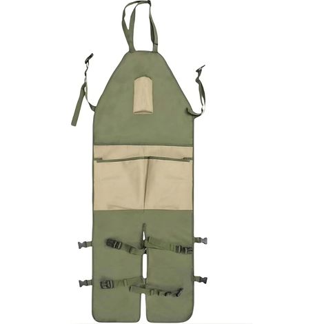 Tablier de jardinage pour homme, tablier de récolte avec poches, imperméable, réglable, avec genoux renforcés pour la tonte de la pelouse. (1/5)
