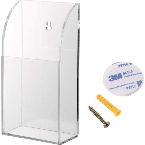 Support Télécommande - Acrylique Transparent - 3 Compartiments - Pour Table De Chevet Ou Mur - Dimensions 20x4x14 Cm - 1 Pièce (1/5)