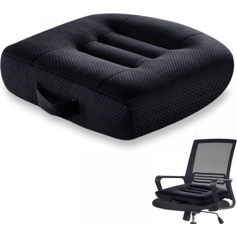 Coussin de siège de voiture - 40 x 40 cm - Ergonomique - Orthopédique - Pour chaise de bureau, voiture, fauteuil roulant ou rehausseur pour adulte - Extra large (1/5)