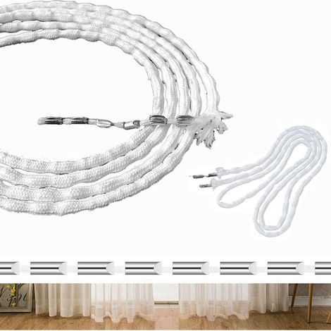 5 Meter lange Gardinenschnur, gerollter Saum, beschwertes Band für einen glatteren, flatterfreien Fall, langlebiges und elegantes Gardinenzubehör (1/5)