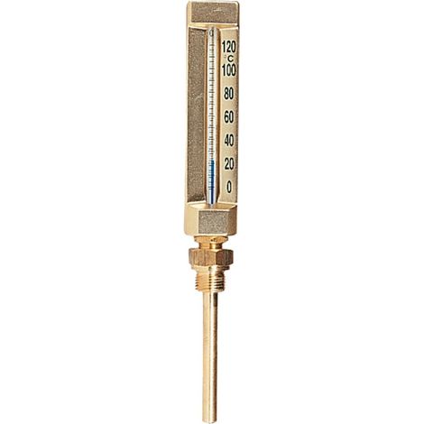 Thermomètre droit - 0 à 120 °C - Longueur plongeur 63 mm - Watts