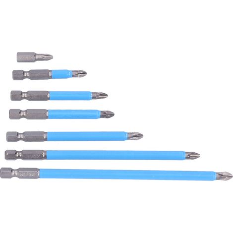 7-teiliges PH2-Schraubendreherbit-Set, blau, magnetisch, für die Kfz-Reparatur und Wartung (1/5)