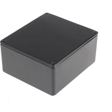 Boîtier RS PRO en Fonte d'aluminium, 121 x 95 x 61mm, Noir IP54, Blindé ( Prix pour 1 ) (1/3)