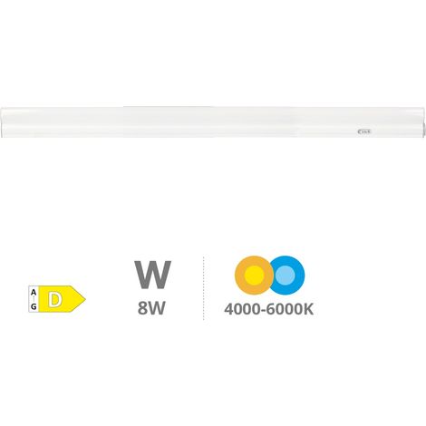 Regleta LED regulable de interior T5 "Siluas" (8W 4000K – 6000K 1100lm) IP20/IK8 60cm color blanco (1/5)