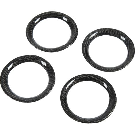4-teiliger dekorativer Lüftungsring aus Kohlefaser für Armaturenbrett und Klimaanlage des Nissan GT-R R35 (2008–2016) (1/5)