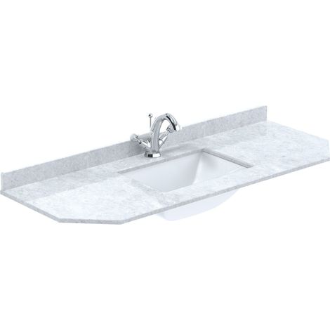 1200 SINGLE BOWL ANGLED MARBLE TOP 1TH